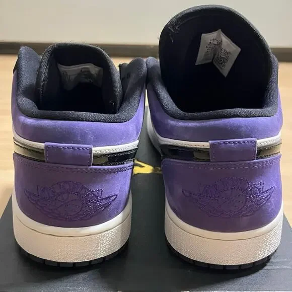Size 8.5 - Air Jordan 1 Low Court Purple OG Men's 553558-125 RARE - Picture 5 of 8